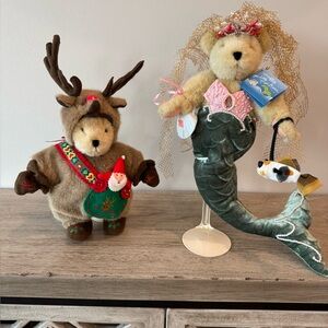 Muffy VanderBear Reindeer and Mermaid Bear Plush Set